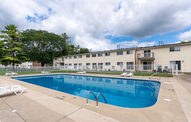 the swimming pool at our apartments