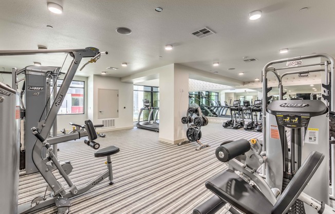 State-of-the-Art Two-Story Fitness Center with Spin/Yoga Room with Wellbeats