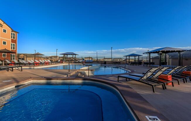 SHIMMERING SWIMMING POOL AND SOOTHING SPA