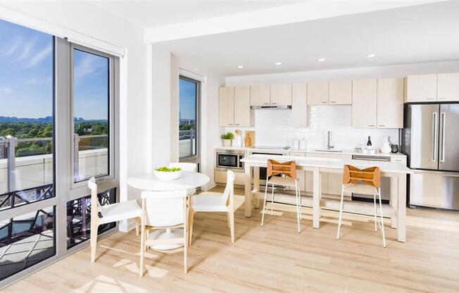 RiverPoint apartments penthouse sleek kitchen with exquisite views