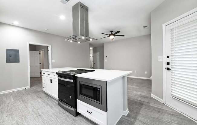 Newly renovated suites include quartz countertops, stainless steel appliances and matte black finishes and hardware (Legacy)