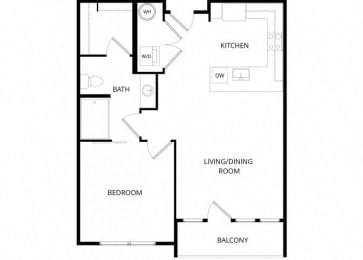 1 bed, 1 bath, 742 sqft, $1,755