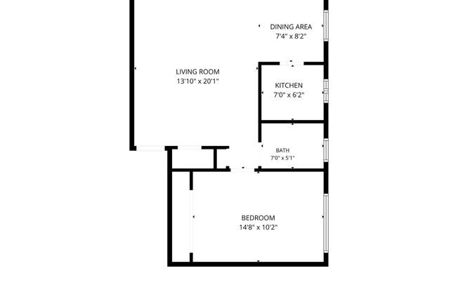 1 bed, 1 bath, 600 sqft, $1,010, Unit 112