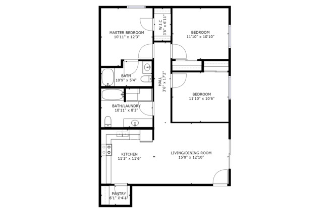 3 beds, 2 baths, 1,201 sqft, $1,345, Unit 300-16