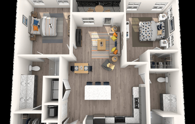 2 beds, 2 baths, 1,085 sqft, $1,547