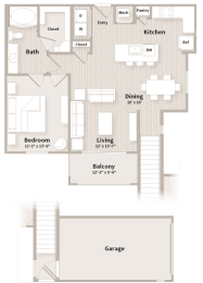 1 bed, 1 bath, 909 sqft, $1,449