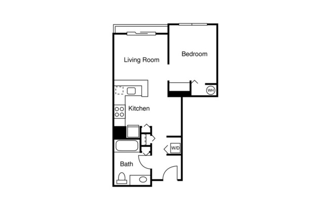 1 bed, 1 bath, 506 sqft, $2,041, Unit 401