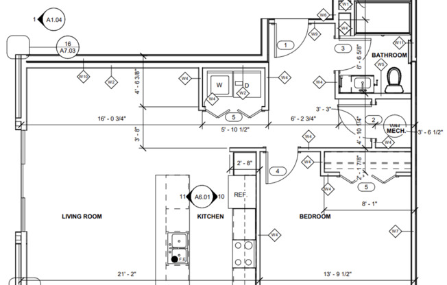 1 bed, 1 bath, 622 sqft, $1,195, Unit #301