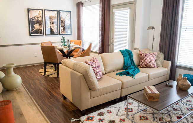 Living and Dining Room with Hard Surface Flooring