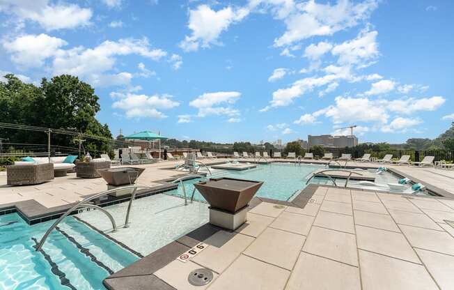 take a dip in our heated pool at our apartments in tempe