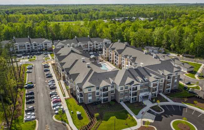 Aerial View Of Community at Abberly CenterPointe Apartment Homes by HHHunt, Midlothian, VA