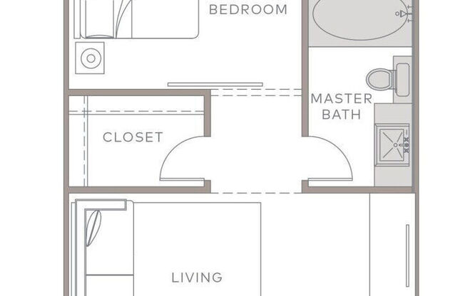 Studio, 1 bath, 633 sqft, $1,183