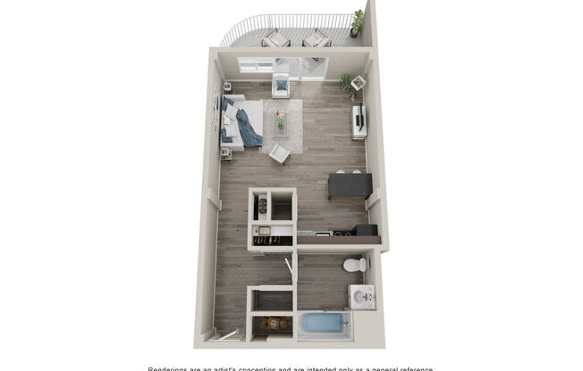 1 bed, 1 bath, 453 sqft, $931