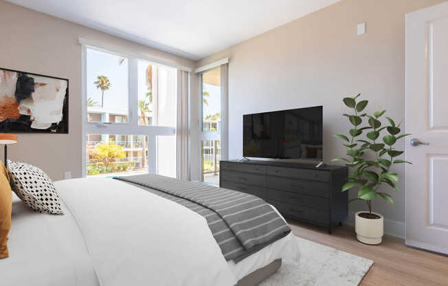 Bedroom with Hard Surface Flooring