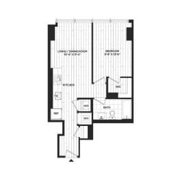 1 bed, 1 bath, 585 sqft, $2,128