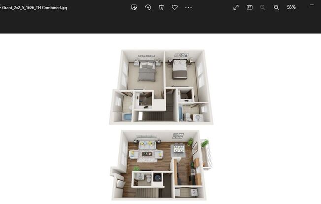 2 beds, 2.5 baths, 1,100 sqft, $1,535, Unit 480EVA1