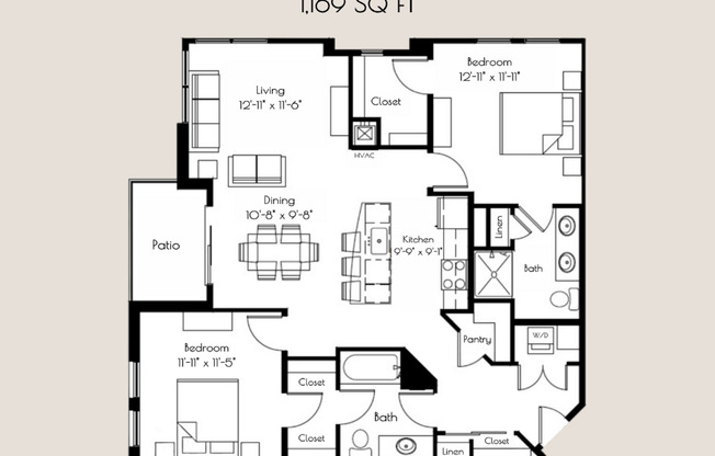 2 beds, 2 baths, 1,169 sqft, $2,250, Unit 8310 Globe Drive - 302