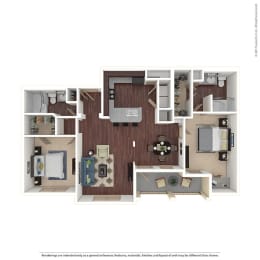 2 beds, 2 baths, 1,091 sqft, $1,809