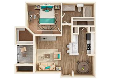 1 bed, 1 bath, 679 sqft, $1,185