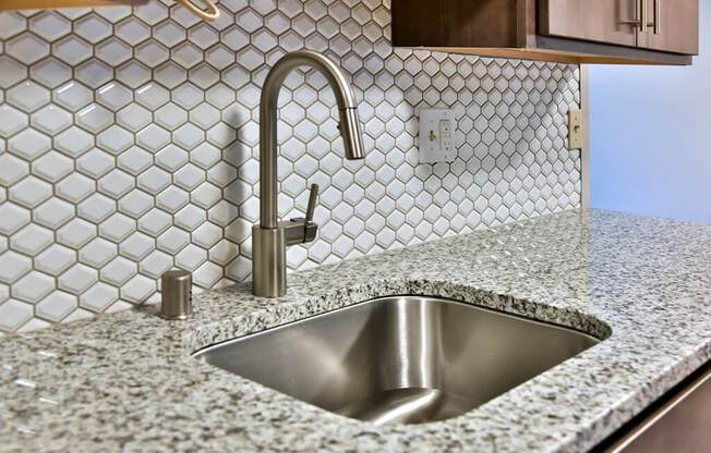 Stainless Steel Kitchen Sink at Eagan Place Apartments, Eagan, MN