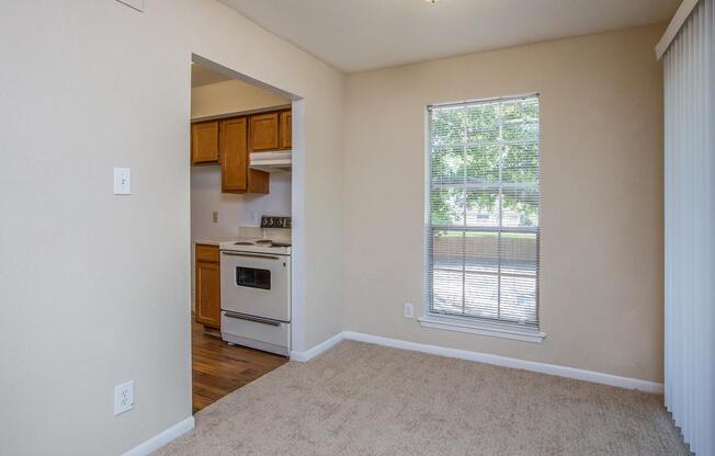 a kitchen with a sink and a window