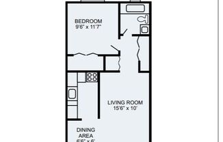 1 bed, 1 bath, 475 sqft, $1,120, Unit 405