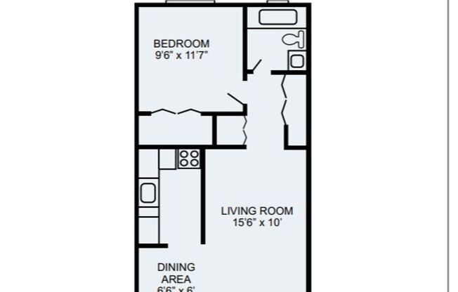 1 bed, 1 bath, 475 sqft, $1,120, Unit 405