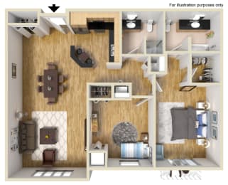 2 beds, 2 baths, $1,863