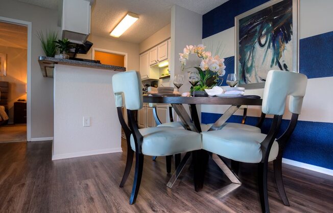 A separate dining area in each apartment home offers a place for family dinners or casual dining with friends.