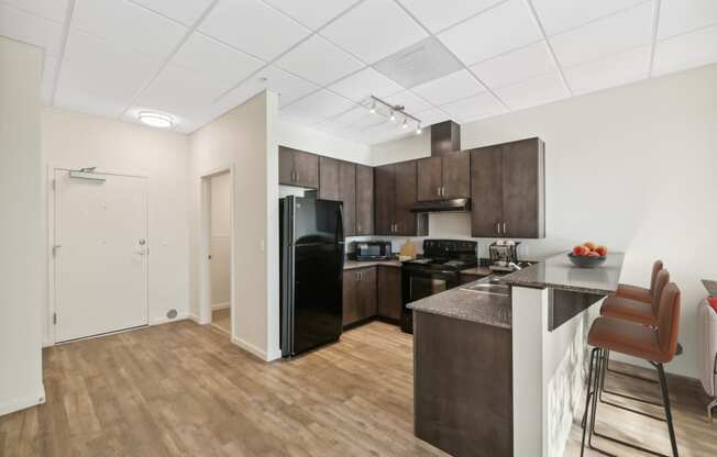 Kitchen area at Maddox Apartments