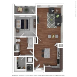 1 bed, 1 bath, 730 sqft, $1,522