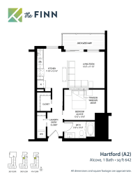 Studio, 1 bath, 643 sqft, $1,750