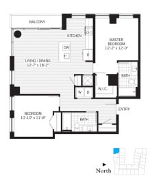 2 beds, 2 baths, 1,124 sqft, $3,925