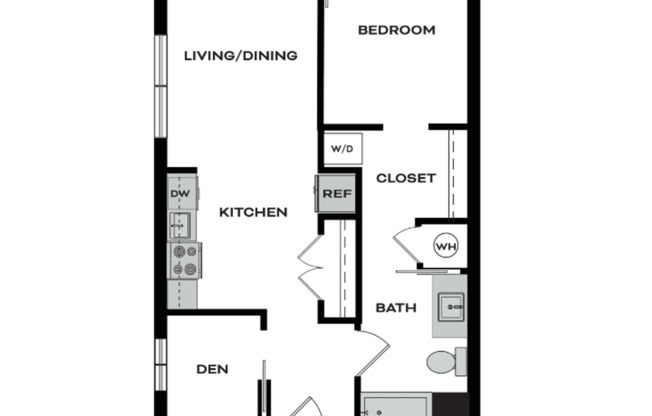 1 bed, 1 bath, 672 sqft, $1,695, Unit 203