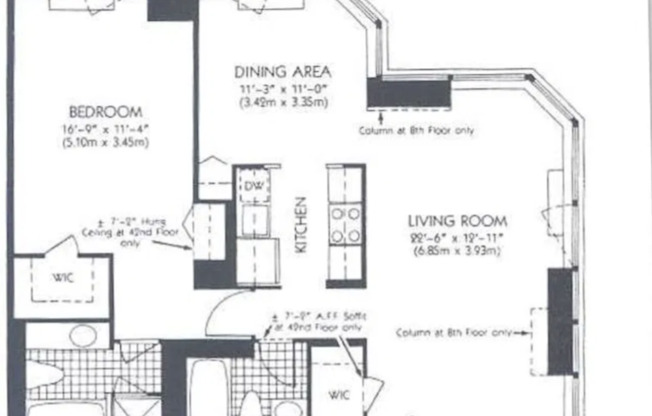 1 bed, 2 baths, 927 sqft, $5,500, Unit 18G