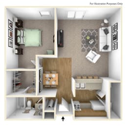 1 bed, 1 bath, 756 sqft, $1,340