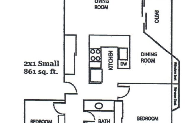 2 beds, 1 bath, 825 sqft, $1,199, Unit 248