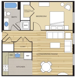 1 bed, 1 bath, 615 sqft, $2,181