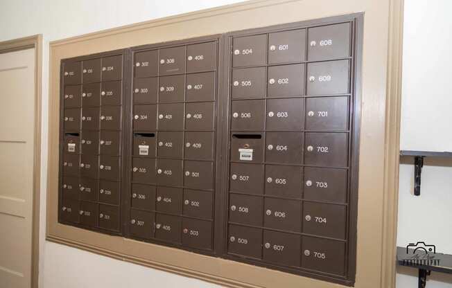 Mailboxes for residents