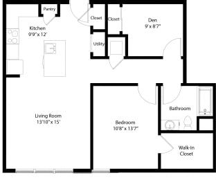 1 bed, 1 bath, 800 sqft, $2,665
