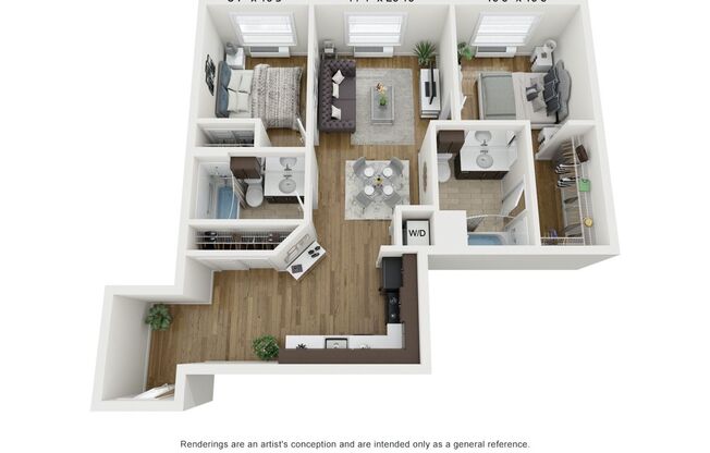 2 beds, 2 baths, 855 sqft, $2,950, Unit 302
