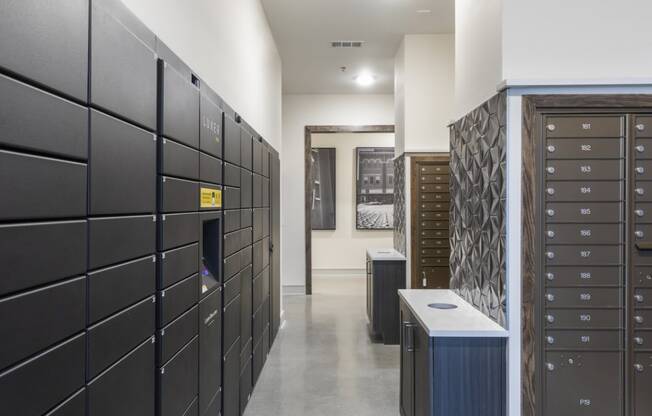 LuxerOne Concierge Package Locker System at The Bridge at McKinney, McKinney, Texas, 75069