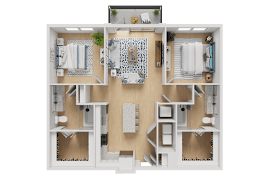 2 beds, 2 baths, 1,047 sqft, $2,215
