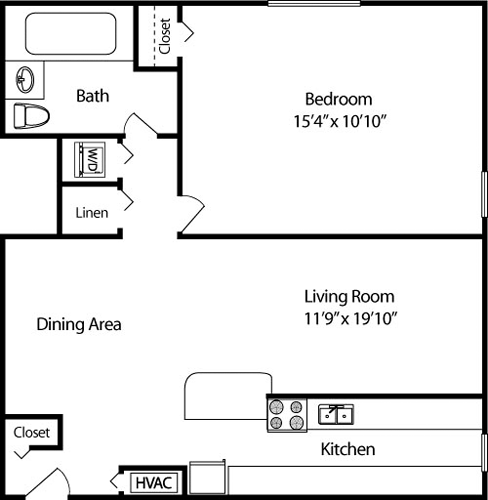 1 bed, 1 bath, 690 sqft, $2,063, Unit 101