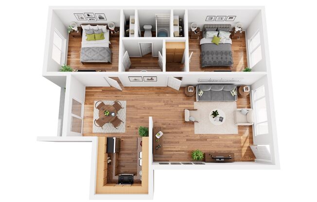 2 beds, 1 bath, 905 sqft, $2,163, Unit # 119