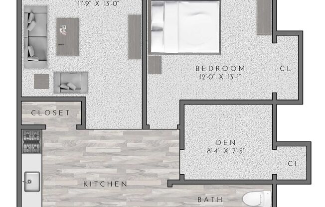 1 bed, 1 bath, 750 sqft, $1,780