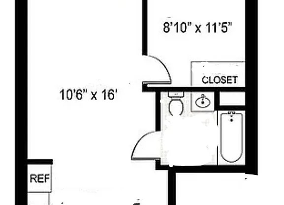 1 bed, 1 bath, $2,541, Unit 2R