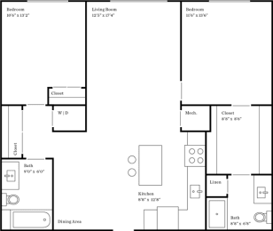 2 beds, 2 baths, 1,038 sqft, $2,447