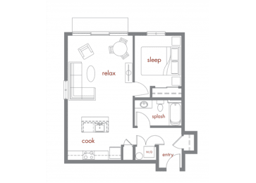 1 bed, 1 bath, 699 sqft, $1,669