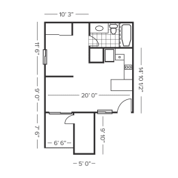 Studio, 1 bath, 455 sqft, $2,715